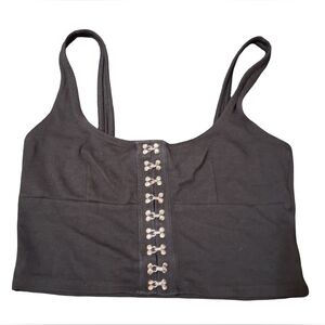 Clothes: Womens Forever 21 Punk Crop Top (Medium)